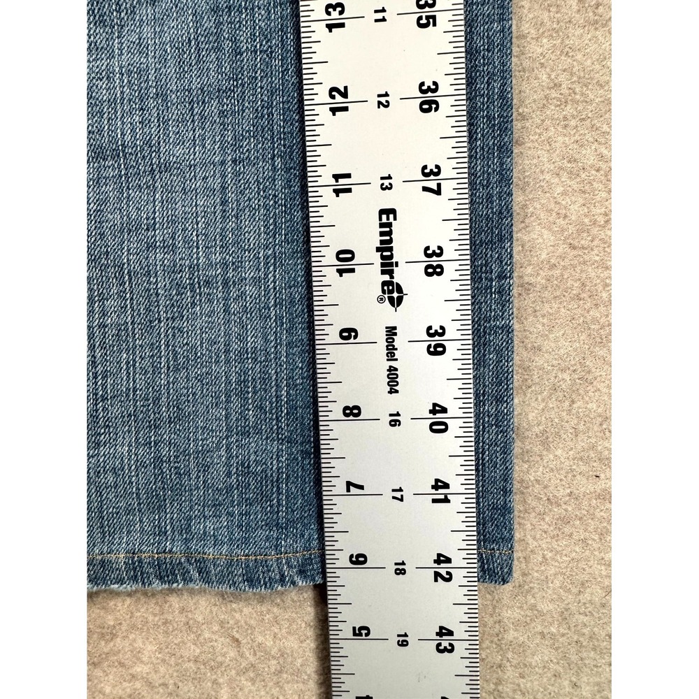 Levis 501 Authentic Jeans Mens 36x34 Blue Whiskering Denim Cotton Logo Mid Rise - Picture 15 of 16